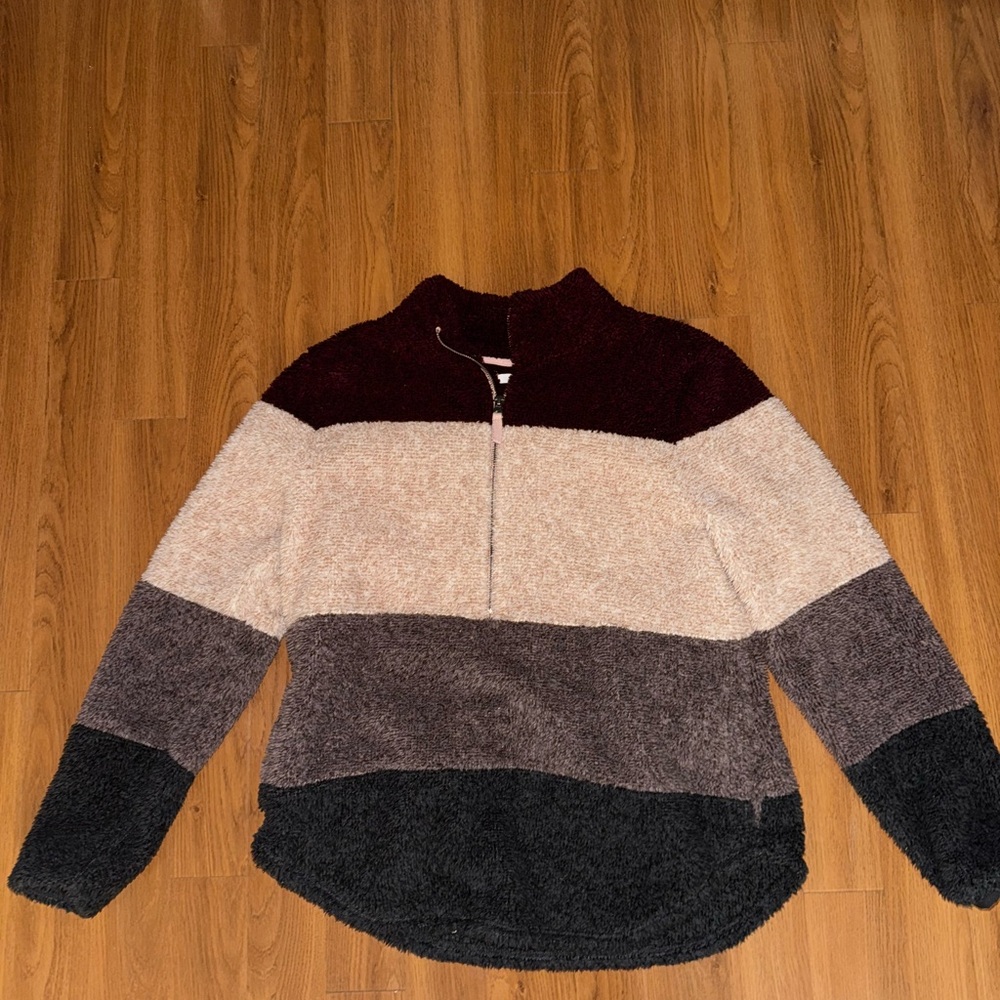 Maurices Burgundy Fuzzy Jacket